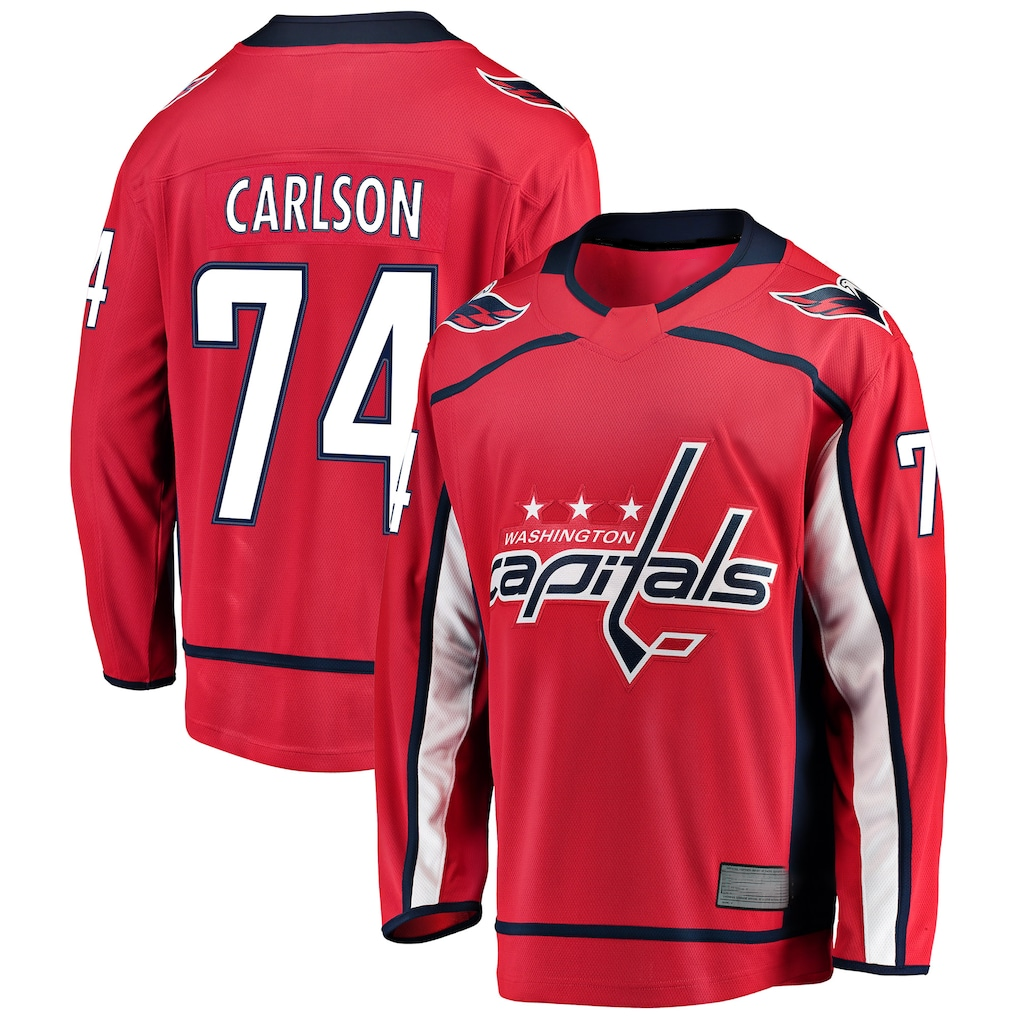 Ndoa W.Capitals #74 John Carlson Red Home Breakaway Player Jerseys