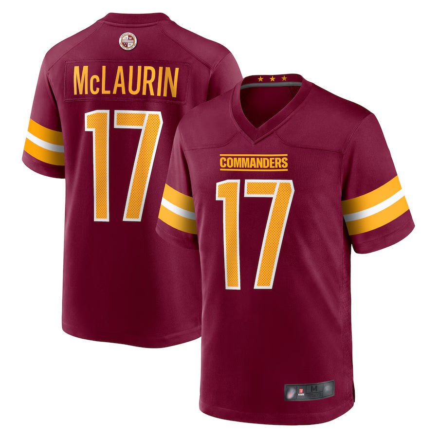 Ndoa W.Commanders Home Game Jerseys - Burgundy - #17 Terry McLaurin Player Stitched Jerseys