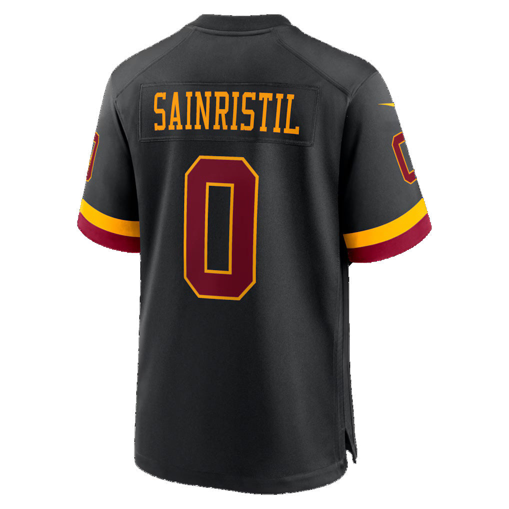 Ndoa W.Commanders #0 Mike Sainristil Black Hail Raiser Alternate Game Stitched Jerseys