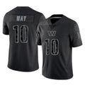 Ndoa W.Commanders #10 Tress Way Player Black Limited Reflective Home Game Stitched Jerseys