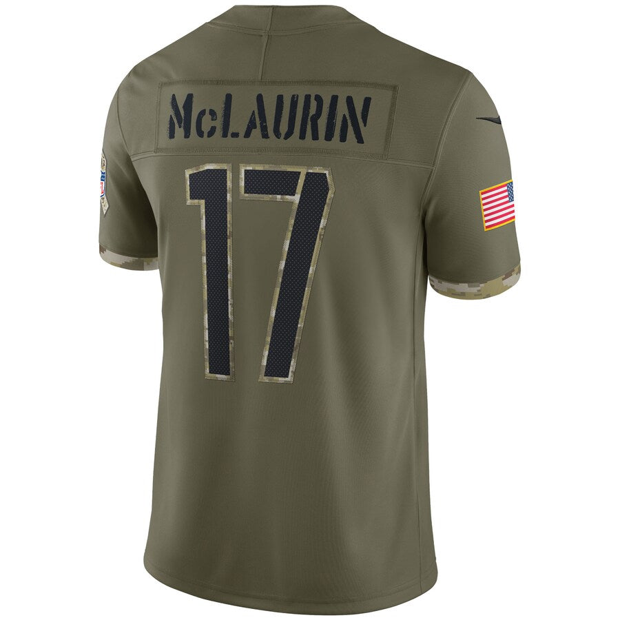 Ndoa W.Commanders #17 Terry McLaurin Player Olive Salute To Service Limited Stitched Jerseys