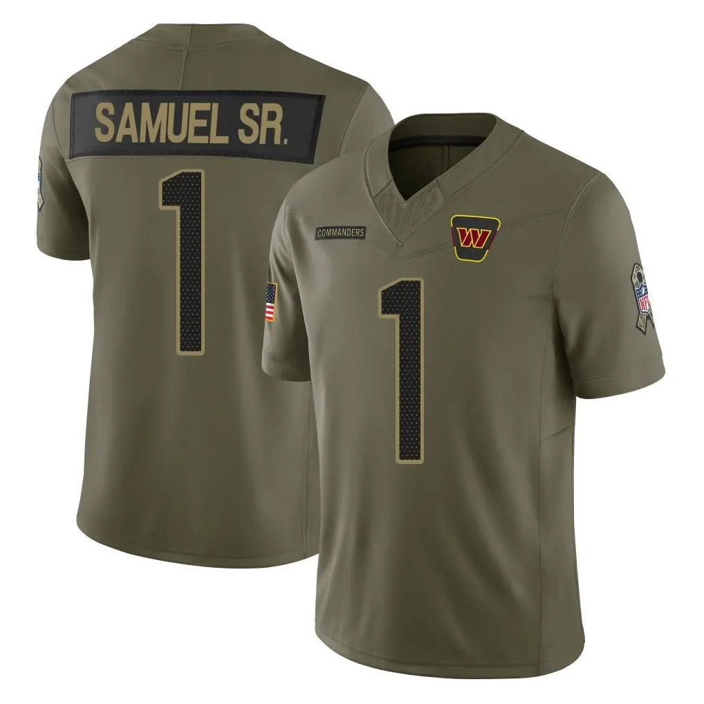 Ndoa W.Commanders #1 Deebo Samuel Sr Player Olive Salute To Service Limited Stitched Jerseys