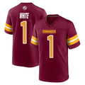 Ndoa W.Commanders #1 Rachaad White Player Burgundy Home Game Stitched Jerseys