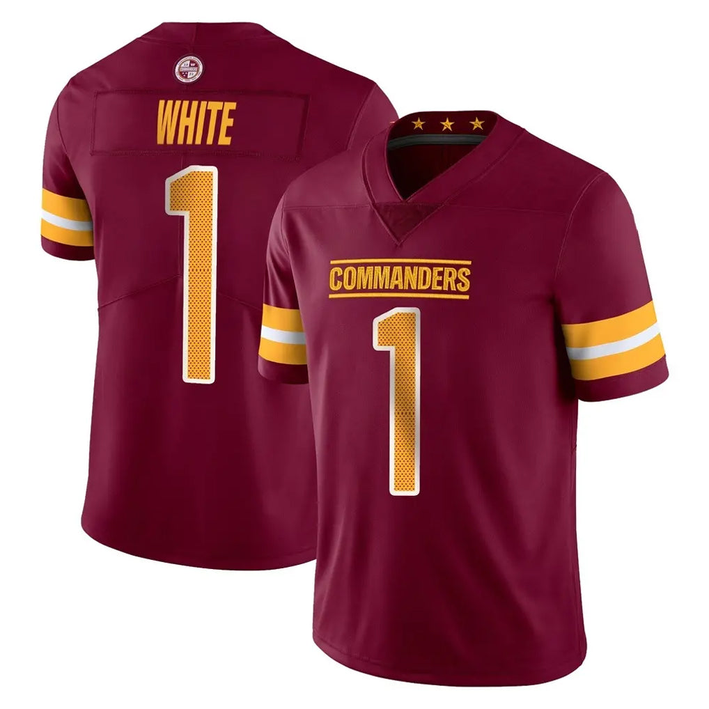Ndoa W.Commanders #1 Rachaad White Player Burgundy Limited Vapor Home Game Stitched Jerseys