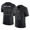 Ndoa W.Commanders #22 Jacory Croskey-Merritt Player Black Limited Reflective Home Game Stitched Jerseys