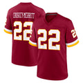 Ndoa W.Commanders #22 Jacory Croskey-Merritt Player Burgundy Game Home Stitched Jerseys
