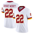 Ndoa W.Commanders #22 Jacory Croskey-Merritt Player White Limited Vapor F.U.S.E. Home Game Stitched Jerseys