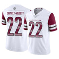 Ndoa W.Commanders #22 Jacory Croskey-Merritt Player White Limited Vapor Home Game Stitched Jerseys