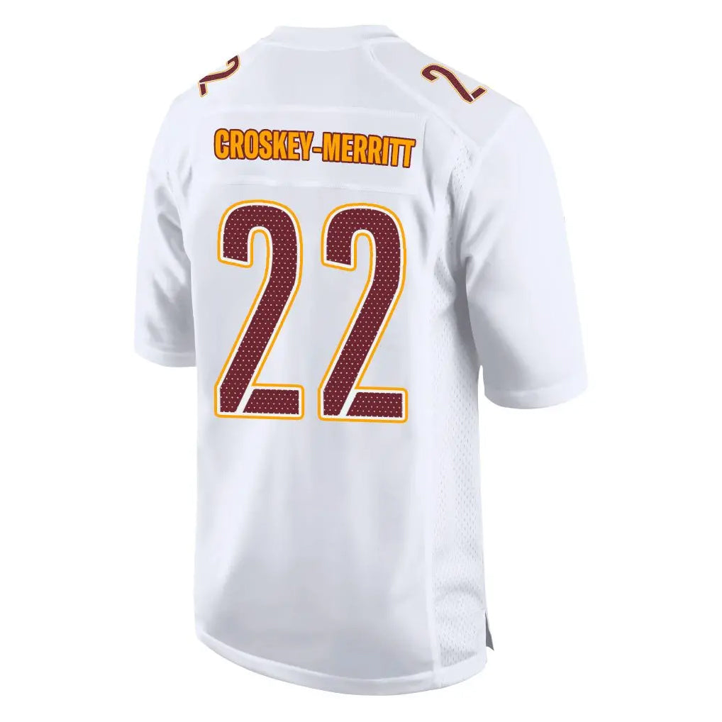 Ndoa W.Commanders #22 Jacory Croskey-Merritt Player White Tundra Fashion Game Stitched Jerseys