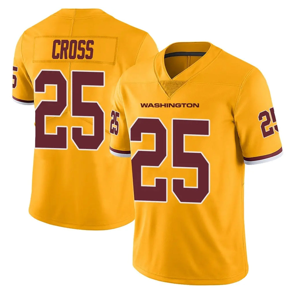 Ndoa W.Commanders #25 Nick Cross Player Gold Limited Color Rush Home Game Stitched Jerseys