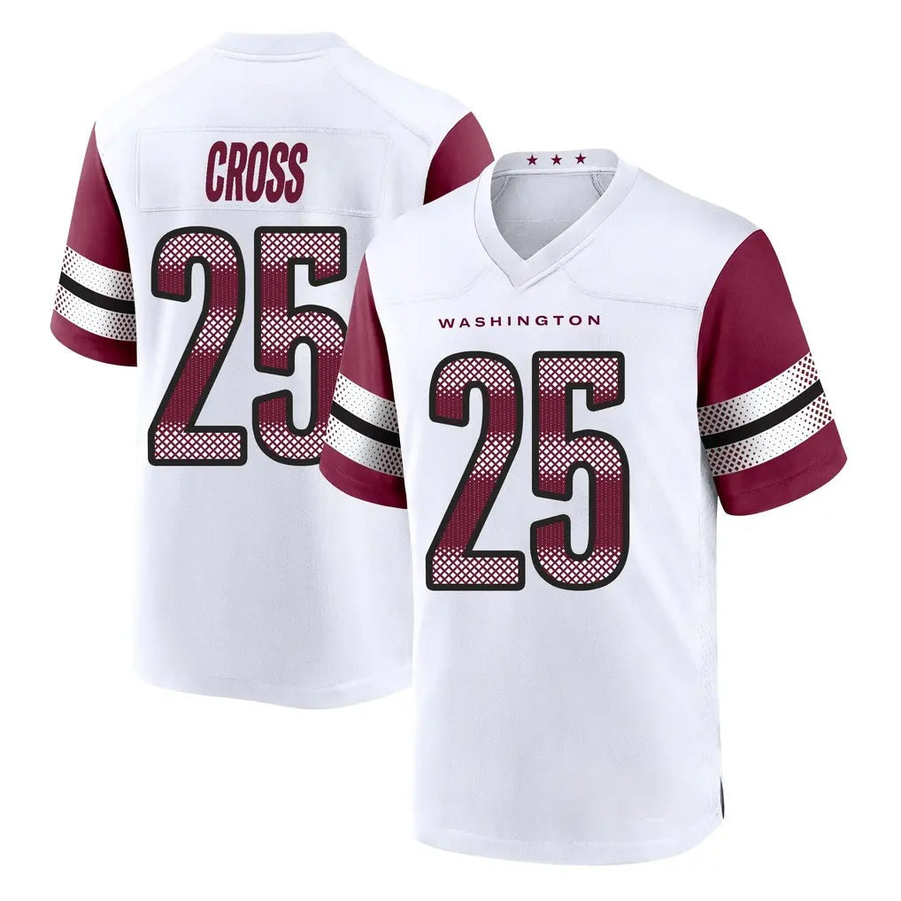 Ndoa W.Commanders #25 Nick Cross Player White Game Home Stitched Jerseys