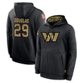 Ndoa W.Commanders #29 Rasul Douglas Player Black Salute to Service Performance Pullover Hoodies Home Game Stitched Jerseys