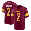 Ndoa W.Commanders #2 Amik Robertson Player Burgundy Home Game Stitched Jerseys