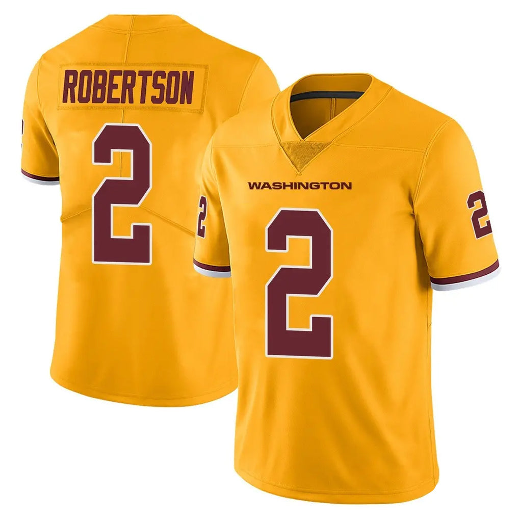 Ndoa W.Commanders #2 Amik Robertson Player Gold Limited Color Rush Home Game Stitched Jerseys