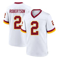 Ndoa W.Commanders #2 Amik Robertson Player White Home Game Stitched Jerseys