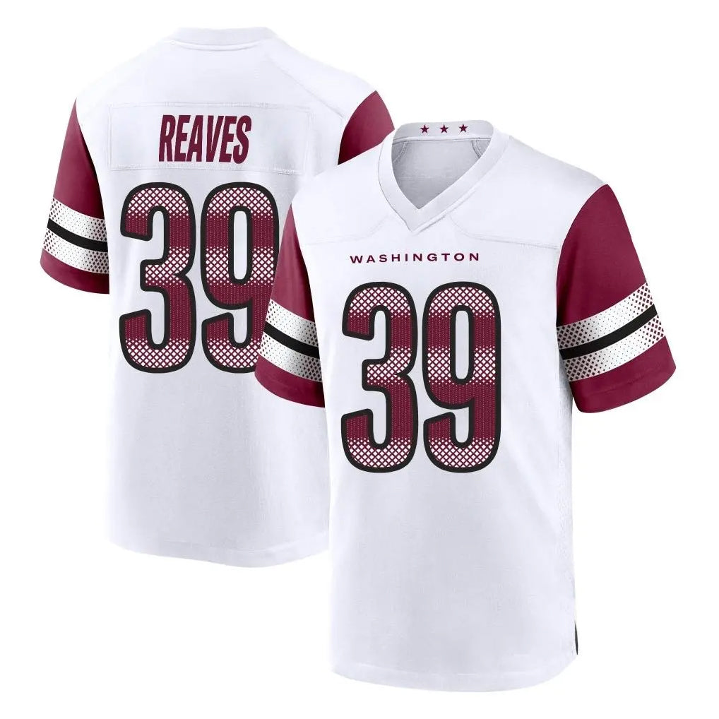 Ndoa W.Commanders #39 Jeremy Reaves Player White Game Home Stitched Jerseys
