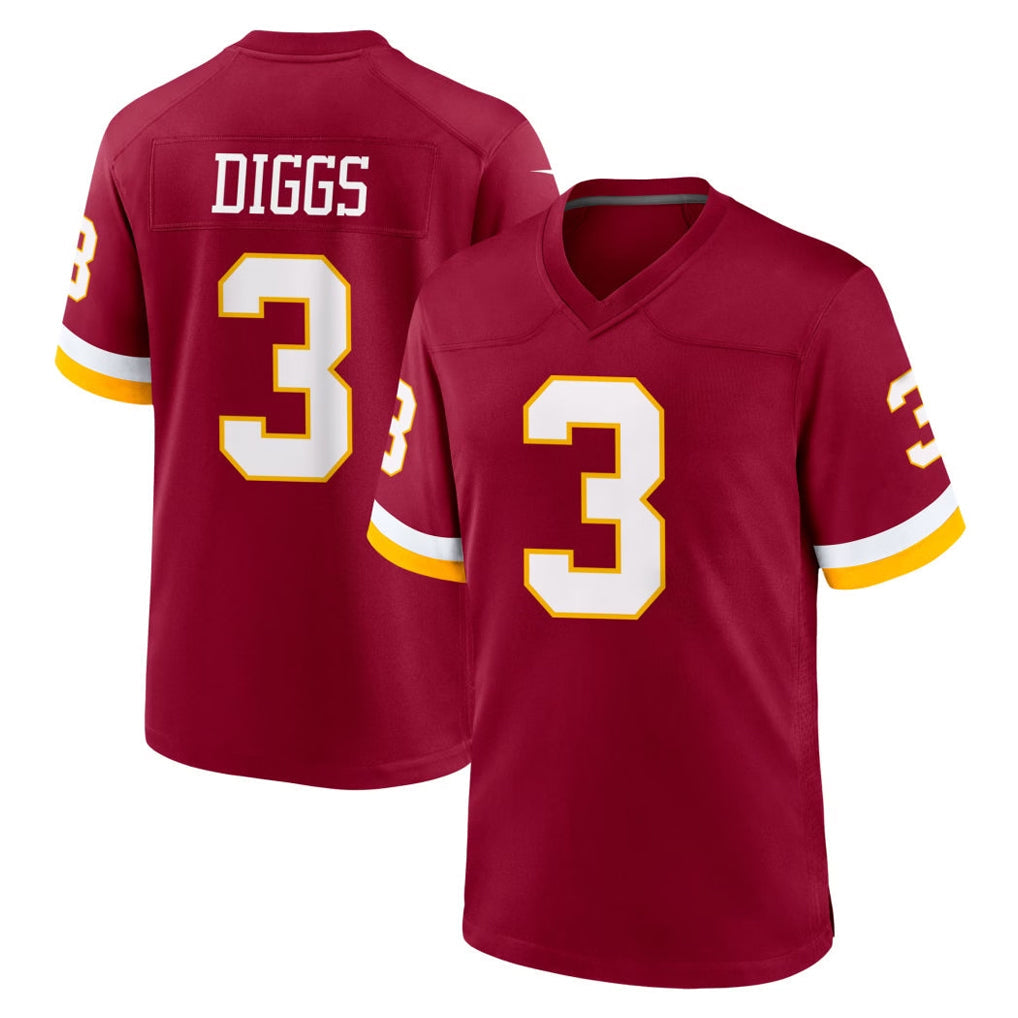 Ndoa W.Commanders #3 Stefon Diggs Player Burgundy Game Home Stitched Jerseys