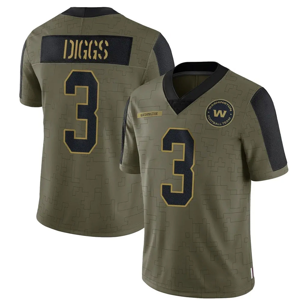 Ndoa W.Commanders #3 Stefon Diggs Player Olive Salute To Service Limited Game Stitched Jerseys