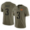 Ndoa W.Commanders #3 Stefon Diggs Player Olive Salute To Service Limited Home Game Stitched Jerseys