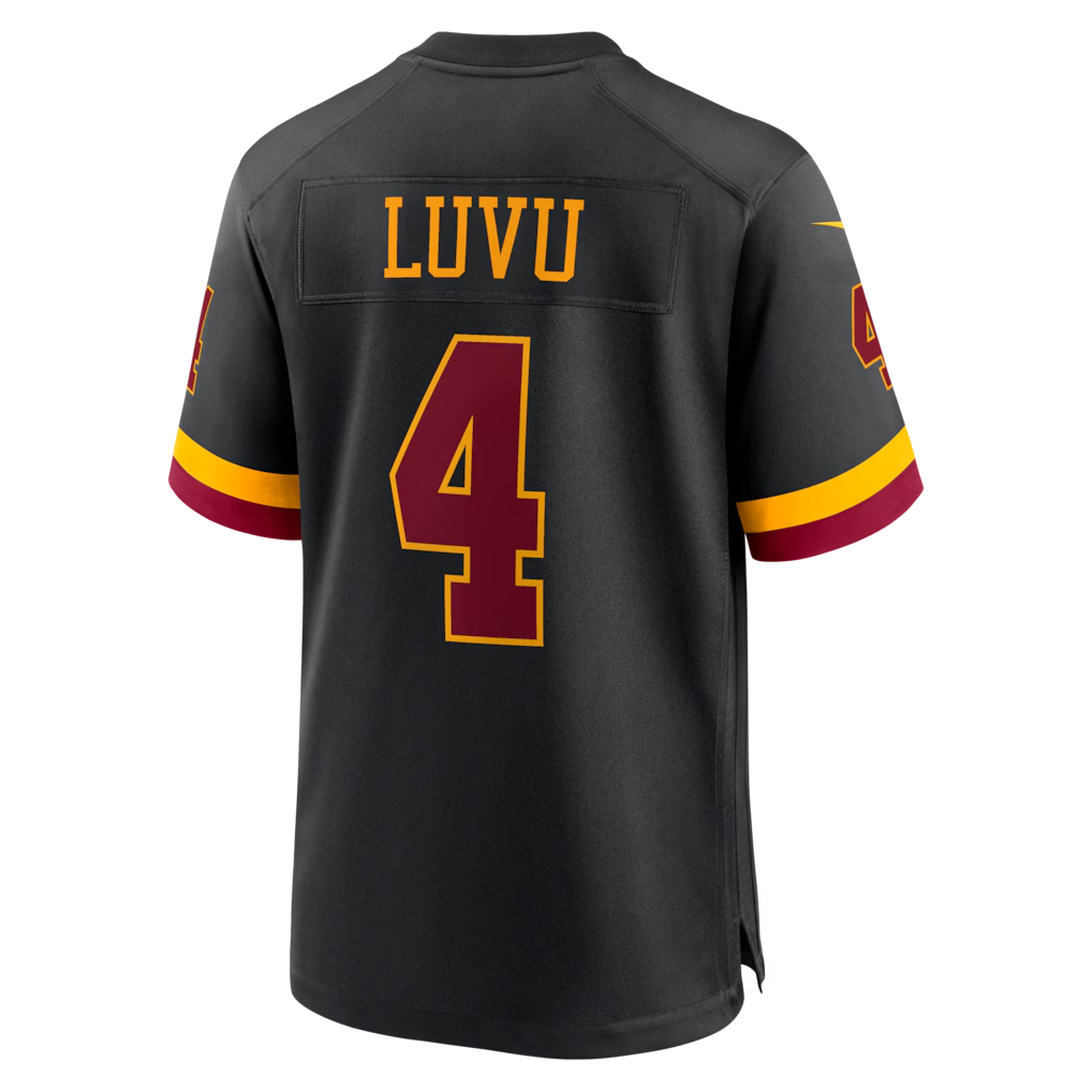 Ndoa W.Commanders #4 Frankie Luvu Black Hail Raiser Alternate Game Stitched Jerseys