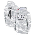 Ndoa W.Commanders #4 Frankie Luvu Player Arctic Camo Salute to Service Hoodies Stitched Jerseys