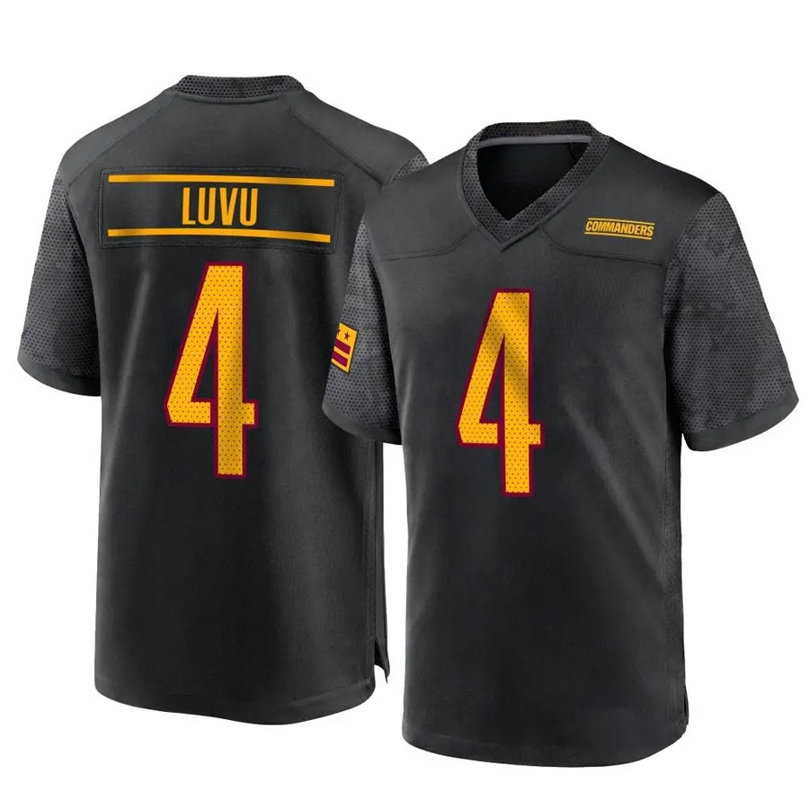 Ndoa W.Commanders #4 Frankie Luvu Player Black Home Game Stitched Jerseys