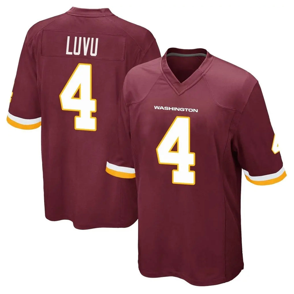Ndoa W.Commanders #4 Frankie Luvu Player Burgundy Game Stitched Jerseys