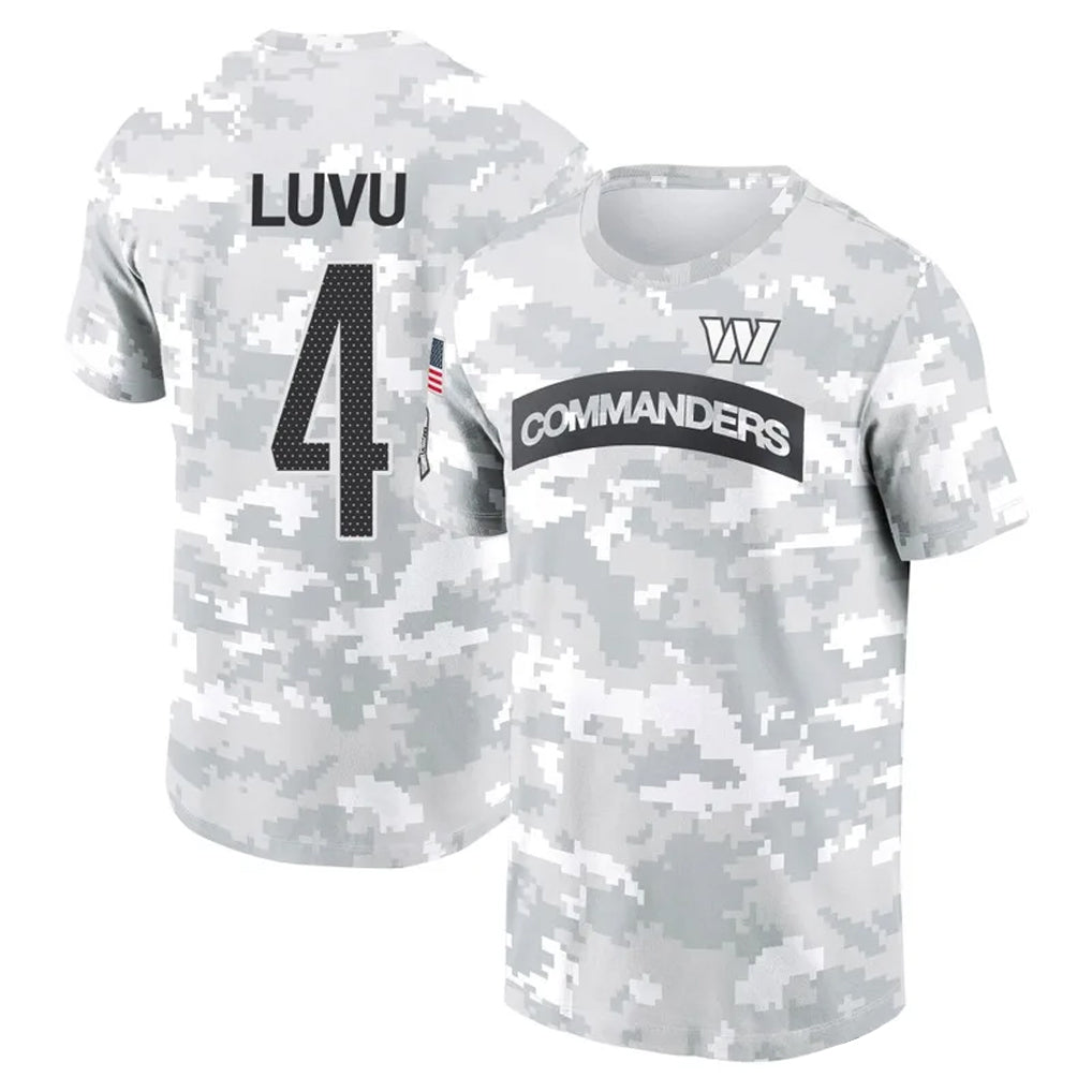 Ndoa W.Commanders #4 Frankie Luvu Player Salute to Service Hoodies T-Shirts Football Jerseys