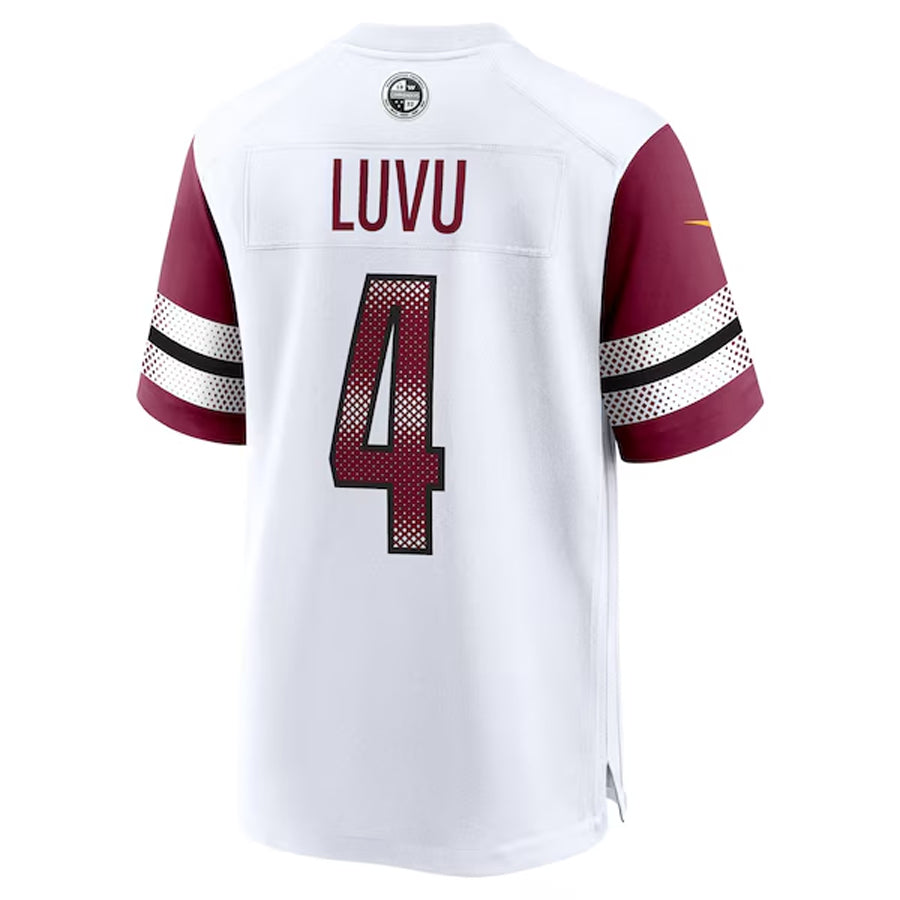 Ndoa W.Commanders #4 Frankie Luvu Player White Home Game Football Jerseys