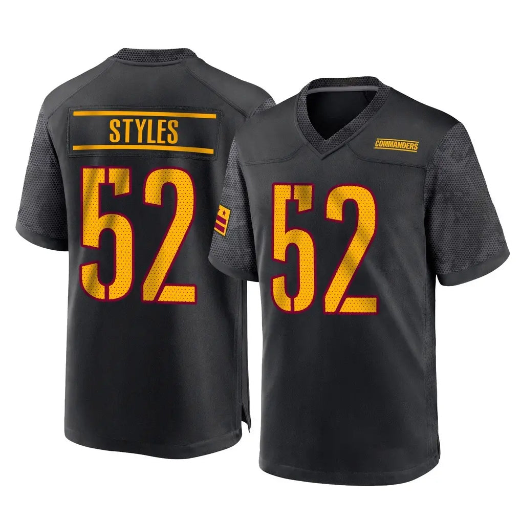 Ndoa W.Commanders #52 Sonny Styles Player Black Home Game Stitched Jerseys