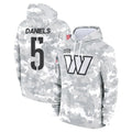 Ndoa W.Commanders #5 Jayden Daniels Player Arctic Camo Limited Salute to Service Pullover Hoodies Game Stitched Jerseys