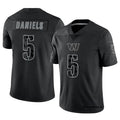 Ndoa W.Commanders #5 Jayden Daniels Player Black RFLCTV Limited Stitched Jerseys