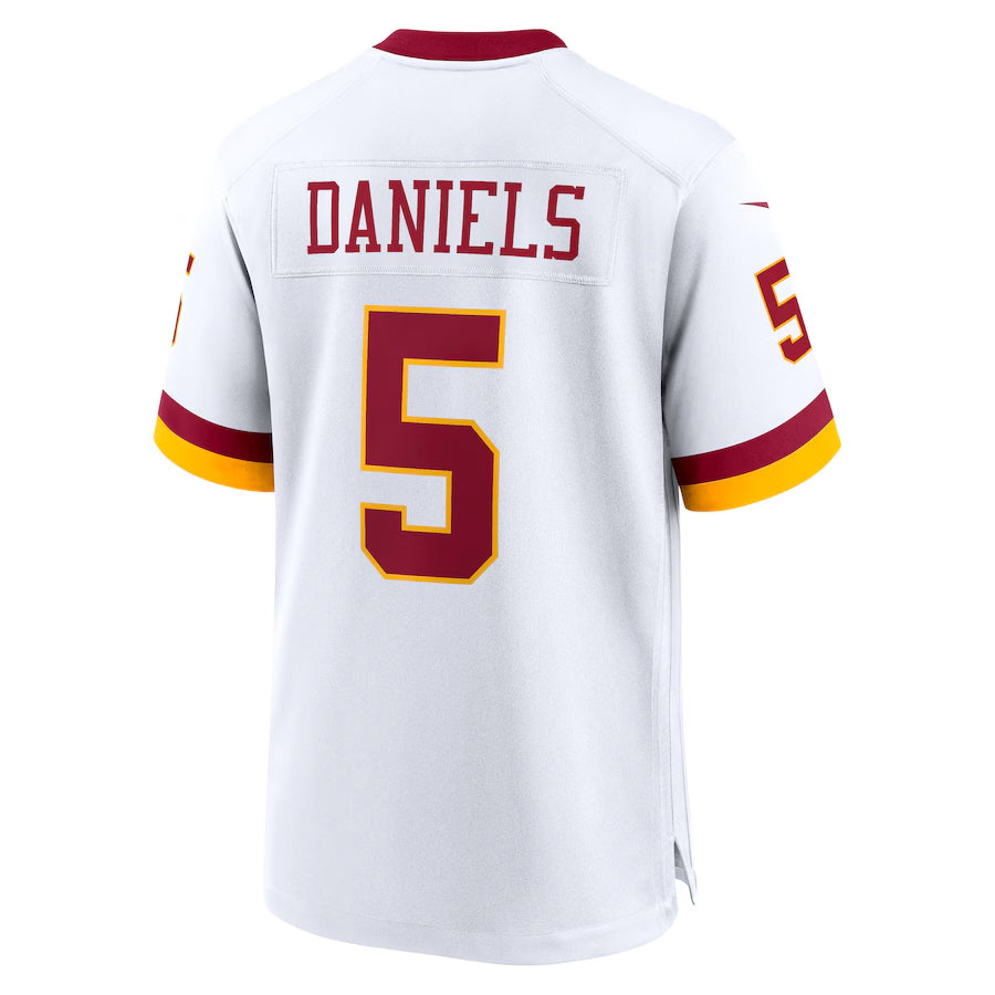 Ndoa W.Commanders #5 Jayden Daniels Player White Home Game Stitched Jerseys