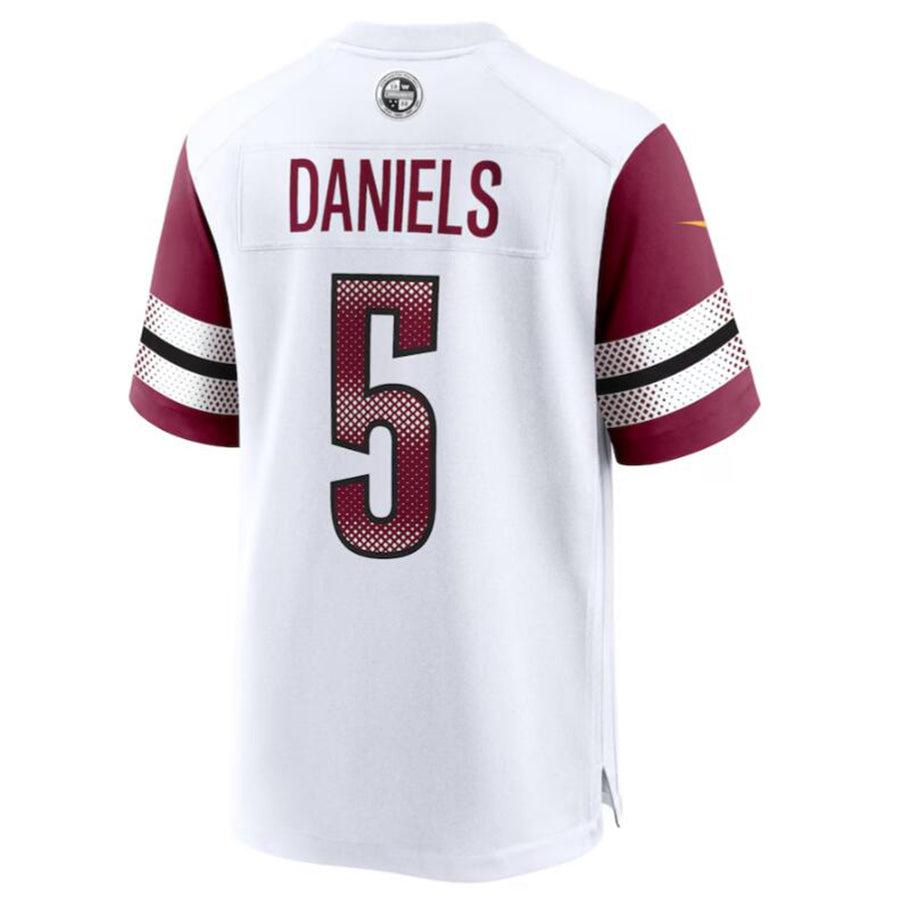 Ndoa W.Commanders #5 Jayden Daniels White 2024 Draft First Round Pick Player Game Stitched Jersey