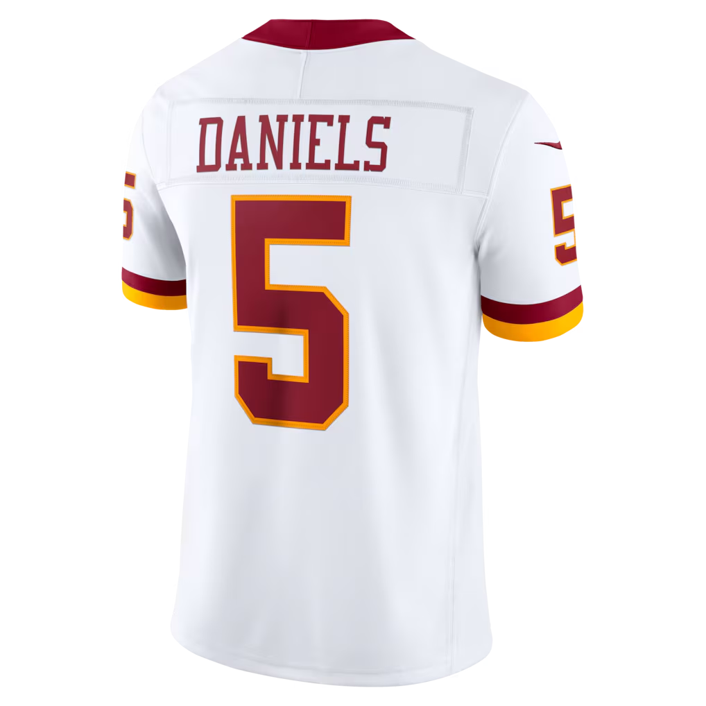 Ndoa W.Commanders #5 Jayden Daniels White Vapor F.U.S.E. Stitched Limited Jerseys