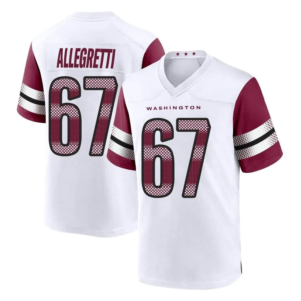 Ndoa W.Commanders #67 Nick Allegretti Player White Game Home Stitched Jerseys