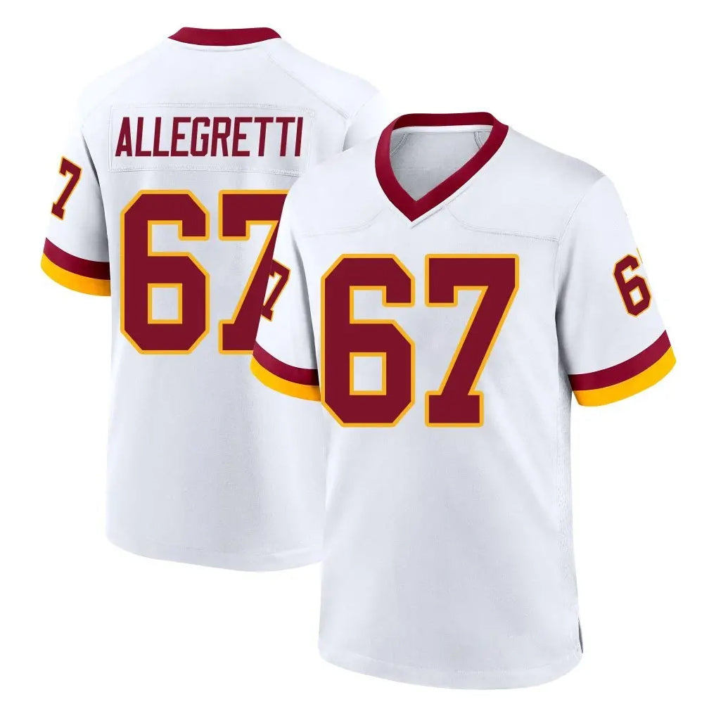 Ndoa W.Commanders #67 Nick Allegretti Player White Home Game Stitched Jerseys