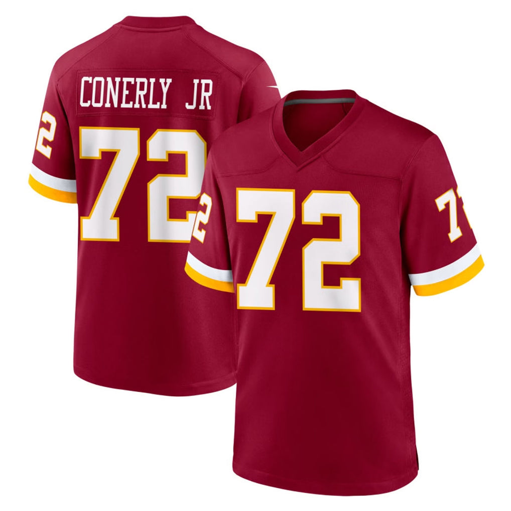 Ndoa W.Commanders #72 Josh Conerly Jr. Player Burgundy Game Home Stitched Jerseys