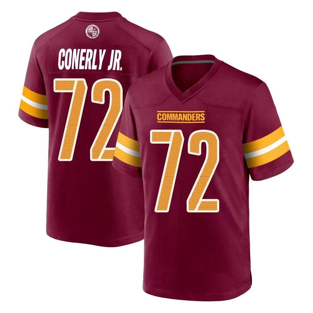 Ndoa W.Commanders #72 Josh Conerly Jr. Player Burgundy Home Game Stitched Jerseys