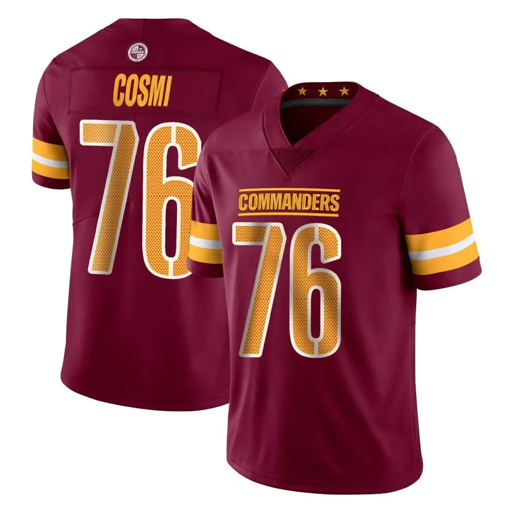 Ndoa W.Commanders #76 Sam Cosmi Player Burgundy Limited Vapor Home Game Stitched Jerseys