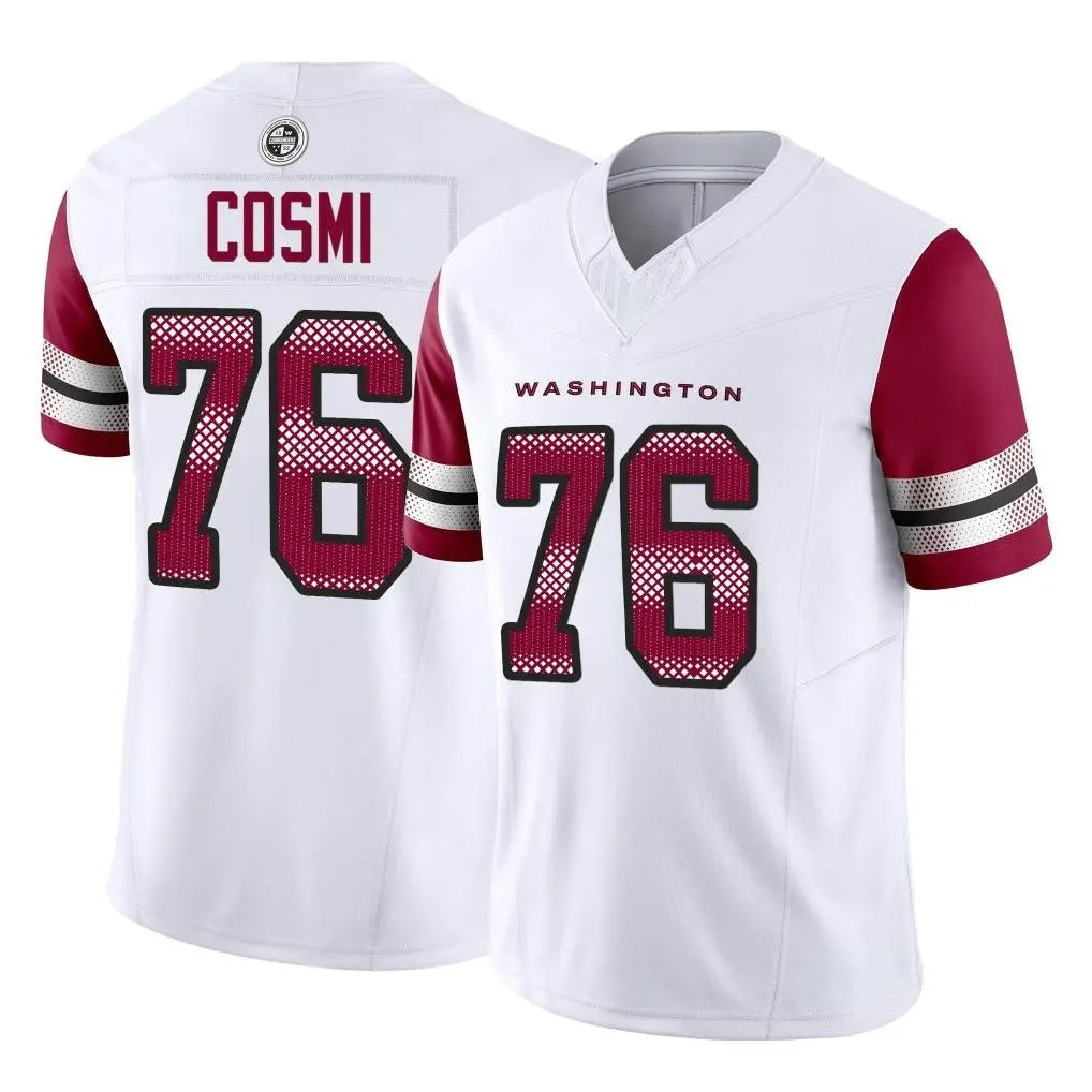 Ndoa W.Commanders #76 Sam Cosmi Player White Vapor F.U.S.E. Limited Home Game Stitched Jerseys