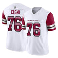 Ndoa W.Commanders #76 Sam Cosmi Player White Vapor F.U.S.E. Limited Home Game Stitched Jerseys