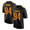 Ndoa W.Commanders #94 Daron Payne Player Black Carbon Fashion Home Game Stitched Jerseys