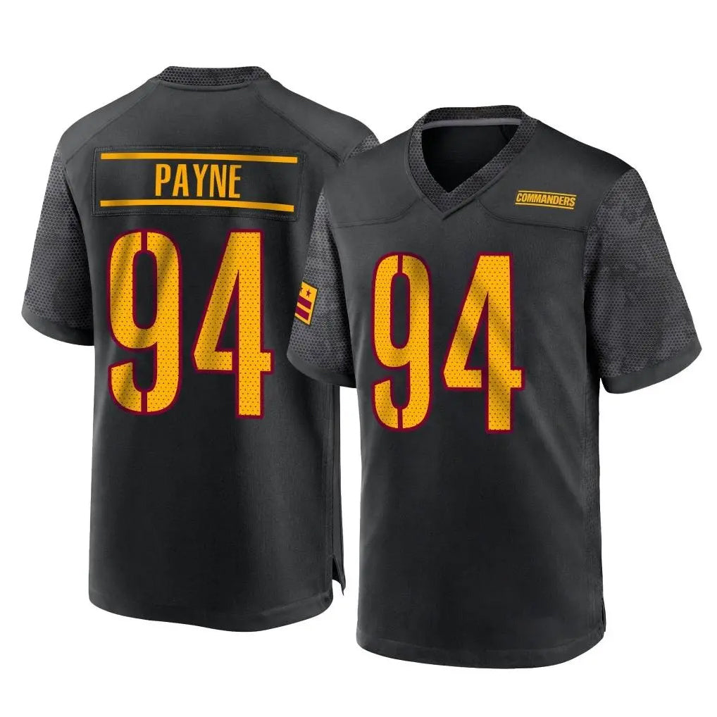 Ndoa W.Commanders #94 Daron Payne Player Black Home Game Stitched Jerseys