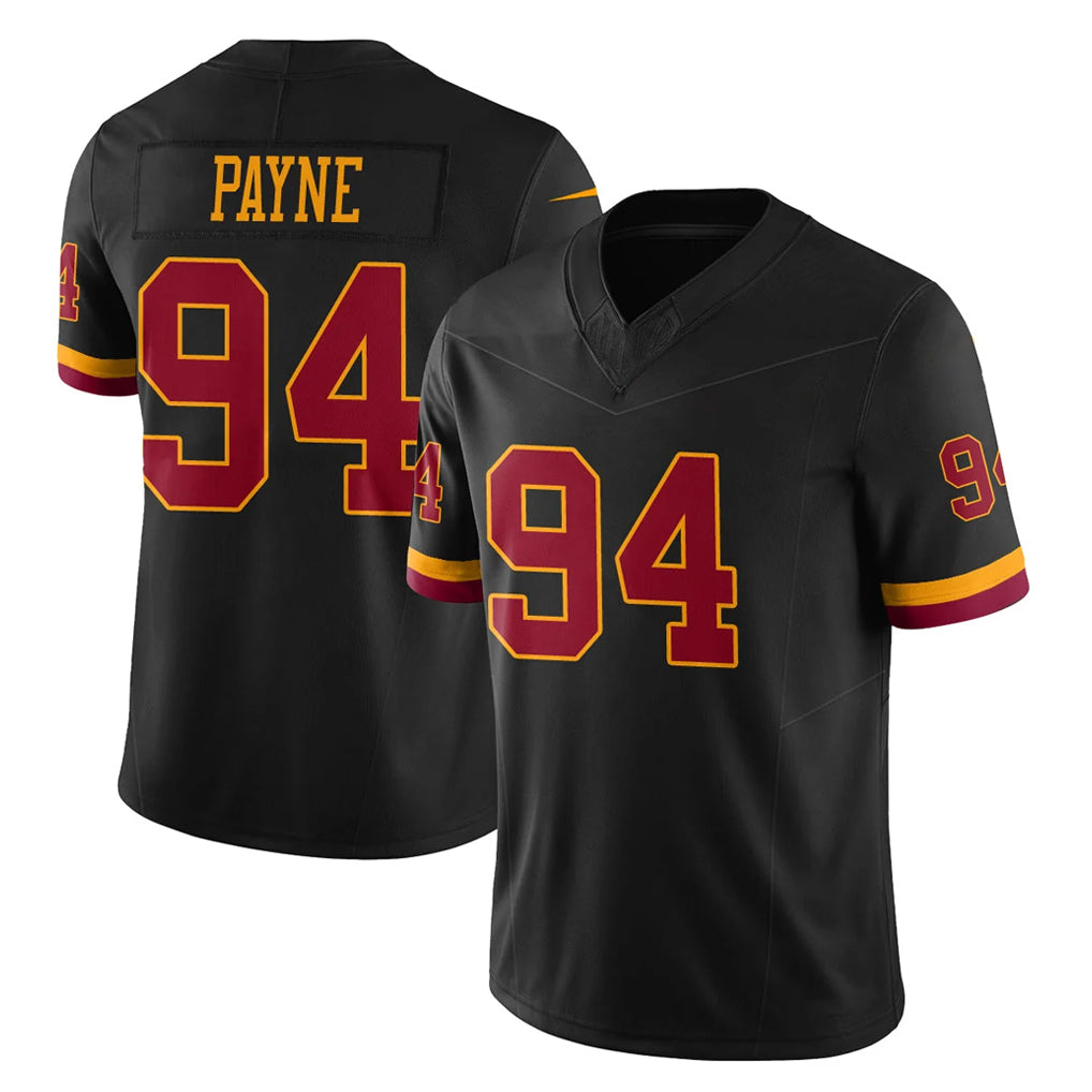 Ndoa W.Commanders #94 Daron Payne Player Black Limited Vapor Home Game Stitched Jerseys