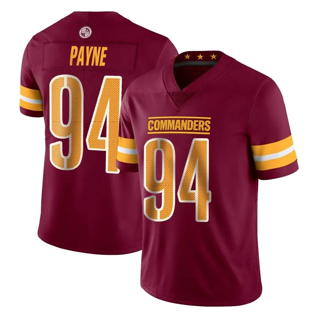 Ndoa W.Commanders #94 Daron Payne Player Burgundy Limited Vapor Home Game Stitched Jerseys