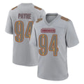 Ndoa W.Commanders #94 Daron Payne Player Gray Atmosphere Fashion Home Game Stitched Jerseys