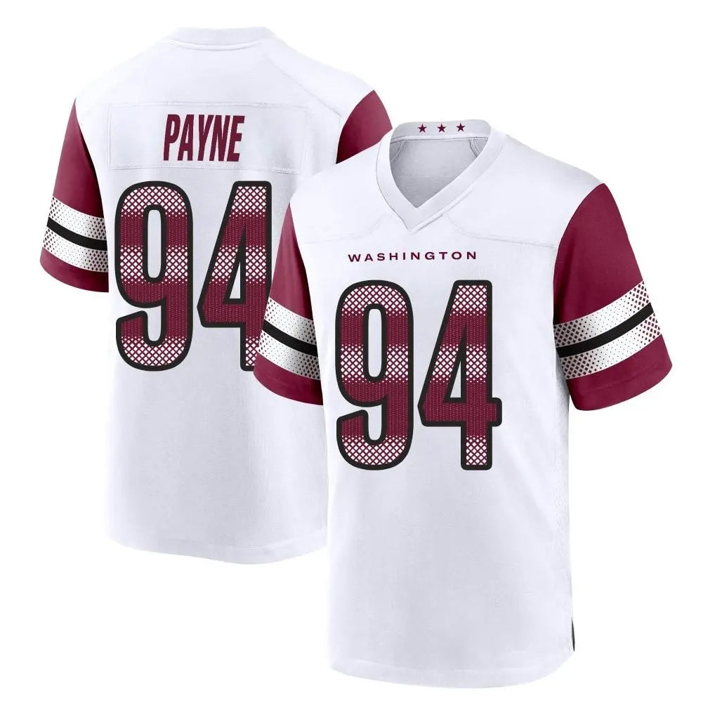 Ndoa W.Commanders #94 Daron Payne Player White Game Home Stitched Jerseys