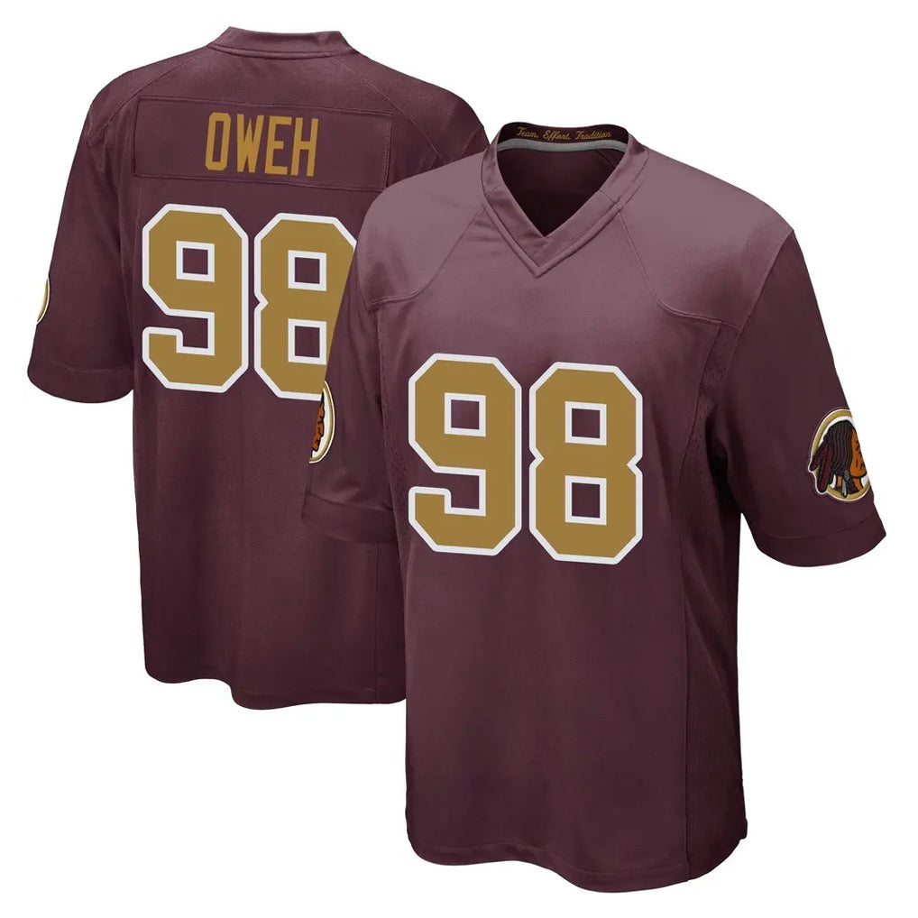 Ndoa W.Commanders #98 Odafe Oweh Player Burgundy Alternate Home Game Stitched Jerseys