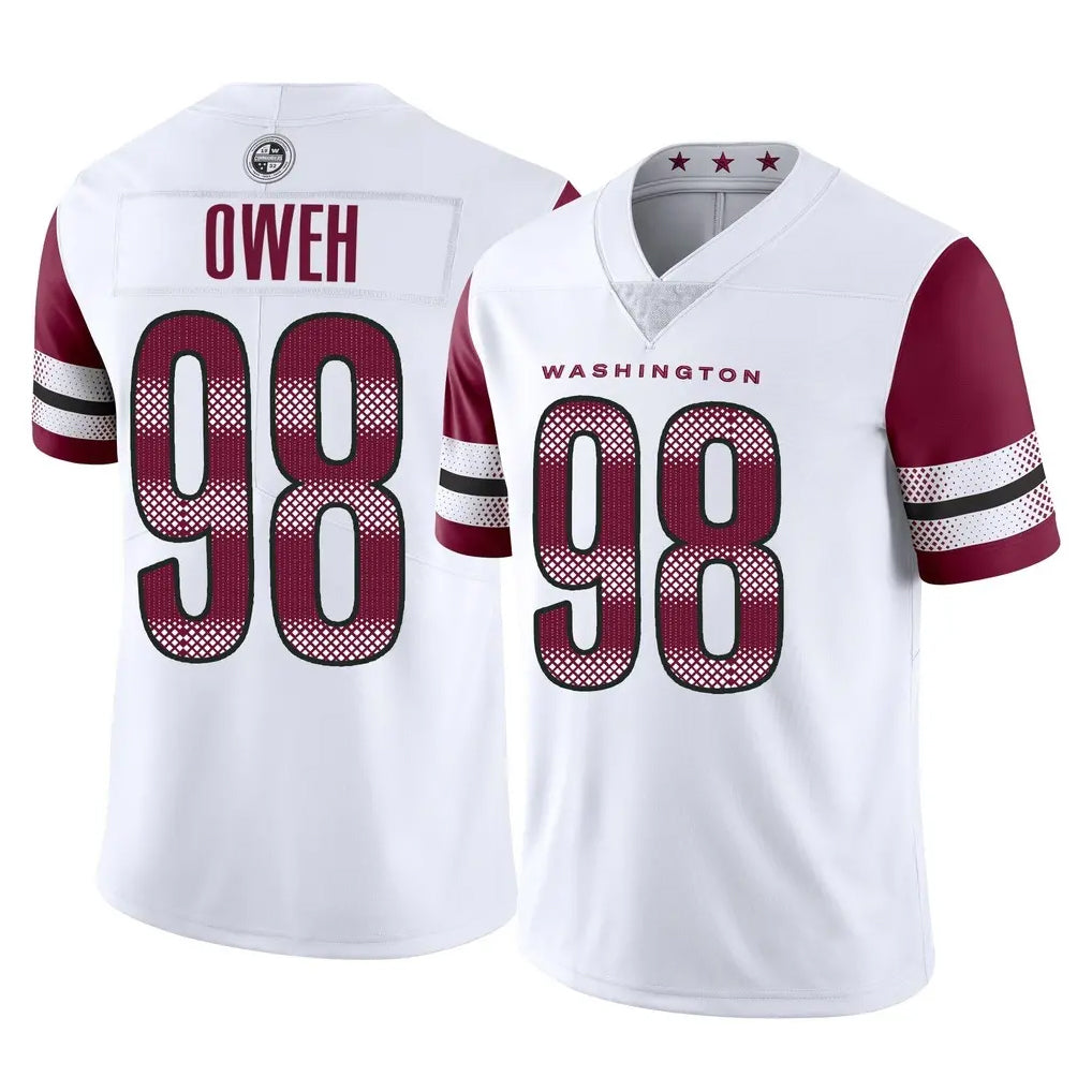 Ndoa W.Commanders #98 Odafe Oweh Player White Limited Vapor Home Game Stitched Jerseys